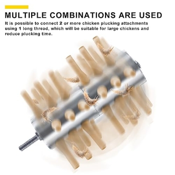 ZenxyHoC Chicken Plucker Drill Attachment for Easy Poultry Care