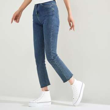 FRACORA Women's High Top Canvas Shoes Comfortable Sneakers