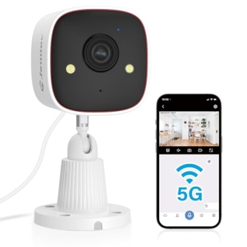 Jennov Outdoor/Indoor Security Cameras 5Ghz/2.4Ghz, 2K HD Wireless WiFi/Color Night Vision/AI Human ...