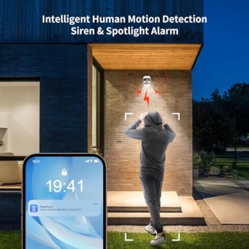 Jennov 2K HD Security Camera with AI Detection and 2-Way Audio