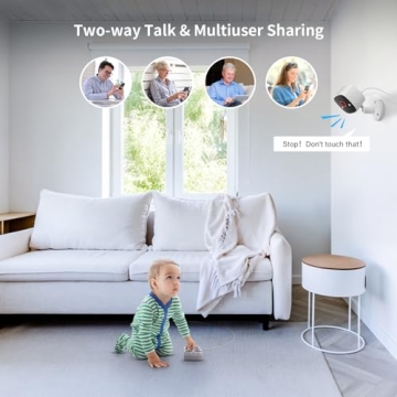 Jennov 2K HD Security Camera with AI Detection and 2-Way Audio