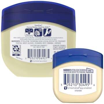 Vaseline Petroleum Jelly, Cocoa Butter, 7.5 Ounce [With Bonus 1.7 Ounce] (Pack of 2)