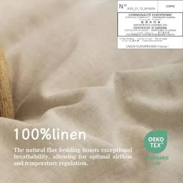 EVERLY Queen Size Linen Sheets Set - 100% Natural Bedding