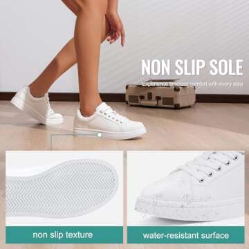 Vepose Women's 8003 Fashion Lace Up Comfortable Sneakers