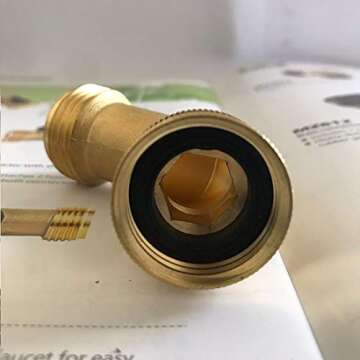 Hanobo 2-Pack Brass Garden Hose Elbow Connector - Durable & Leak-Free