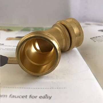 Durable Hanobo 2-Pack Brass Garden Hose Elbow Connector