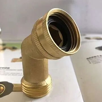 Durable Hanobo 2-Pack Brass Garden Hose Elbow Connector