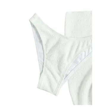 GORGLITTER Women's 3 Piece Strapless Bikini Set with Skirt