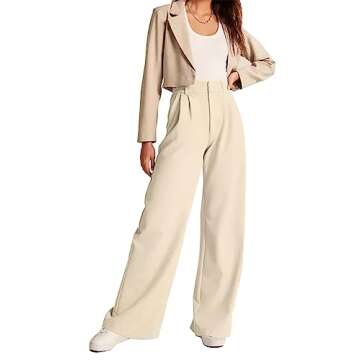 KUNMI Women's High Waisted Wide Leg Pants for All Occasions