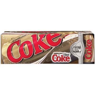 Coke Diet Caffeine Free Soda - Classic Flavor in 12 oz Cans (Pack of 24)