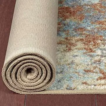 Maples Rugs Southwestern Stone Distressed Abstract Area Rugs Carpet for Living Room & Bedroom [Made in USA], 5 x 7, Multi