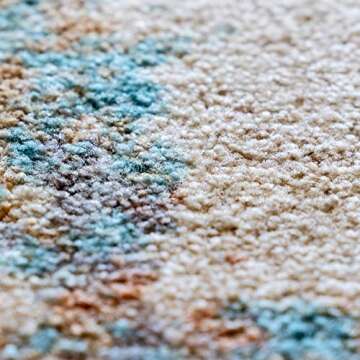 Maples Rugs Southwestern Stone Distressed Abstract Area Rugs Carpet for Living Room & Bedroom [Made in USA], 5 x 7, Multi