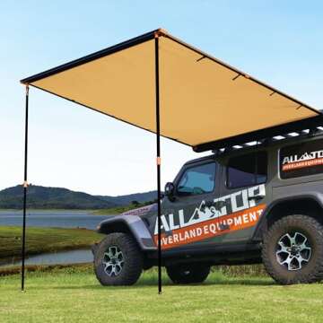 ALL-TOP 6.6'x8.2' Roof Rack Awning for Camping