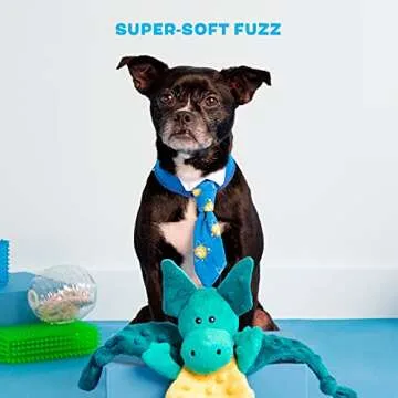 Barkbox Squeaky Dog Toys - Plush and Squeak Chew Toys | Puppy and Pet Toys for Small, Medium, and Large Dogs | Dingbert The Dragon