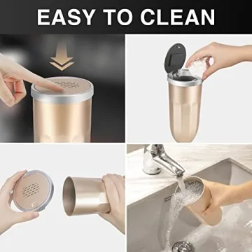 SZEOF Car Trash Can with Aromatherapy and Lid