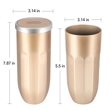 SZEOF Car Trash Can with Aromatherapy and Lid