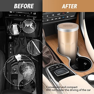 SZEOF Car Trash Can with Aromatherapy and Lid