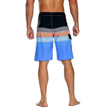 Nonwe Men's Sportwear Quick Dry Swim Trunks with Lining Orange 34