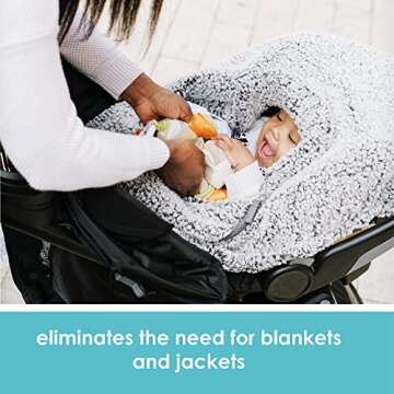 JJ Cole Winter Baby Car Seat Cover for All Seasons