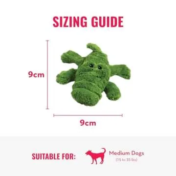KONG Cozie Ali Alligator & SqueakAir Balls (3 Pack) - Dog Fetch & Chew Toys for Fun - Soft Toy Allig...
