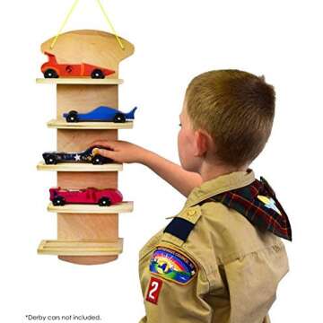 hBARSCI Derby Car Display Rack for Pinewood Derby Cars