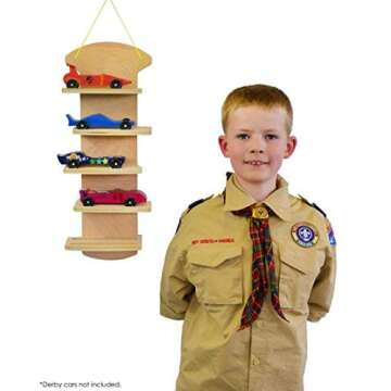 hBARSCI Derby Car Display Rack for Pinewood Derby Cars