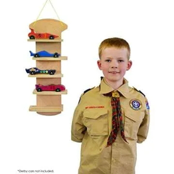 hBARSCI Derby Car Display Rack for Pinewood Derby Cars
