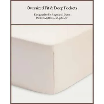 Cozy Earth Luxury Bed Sheet Set - 100% Viscose from Bamboo Fabric, Ultra-Soft & Breathable, Fits Regular & Deep Pocket Mattresses up to 20" - 4 Pieces King Sheet Set Oat