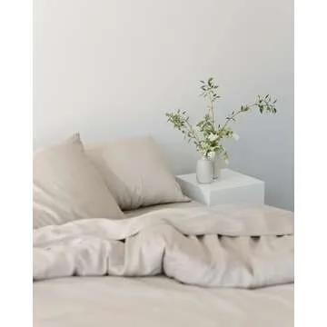 Cozy Earth Luxury Bed Sheet Set - 100% Viscose from Bamboo Fabric, Ultra-Soft & Breathable, Fits Regular & Deep Pocket Mattresses up to 20" - 4 Pieces King Sheet Set Oat