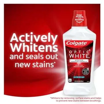 Colgate Optic White Whitening Mouthwash - 6 Pack