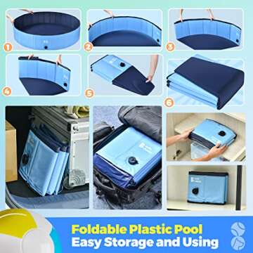 BELLOCHIDDO Foldable Dog Pool - Perfect Summer Fun