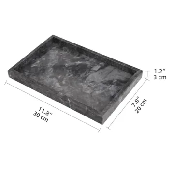 HESHIBI Marble Tray - Elegant Stone Decor & Organizer