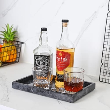 HESHIBI Marble Tray - Elegant Stone Decor & Organizer