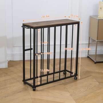 ikkle Large Art Storage Rack, Drying Painting Canvas Rack with Wheels, Art Storage Display Stands fo...