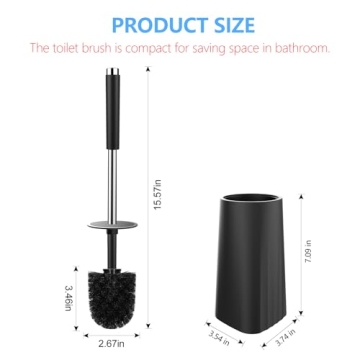 Compact Set Sail Toilet Bowl Brush for Effortless Cleaning