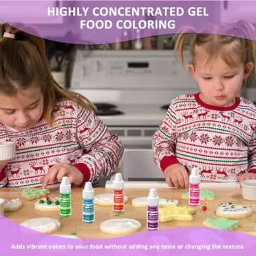 Gel Food Coloring - 15 Colors Flavorless Gel Based Food Color Dye, Vibrant Edible Concentrated Food Coloring for Cake Cookie Decorating, Easter Egg, Icing, Fondant, Baking, Macaron (6g/Bottle) - Vegan