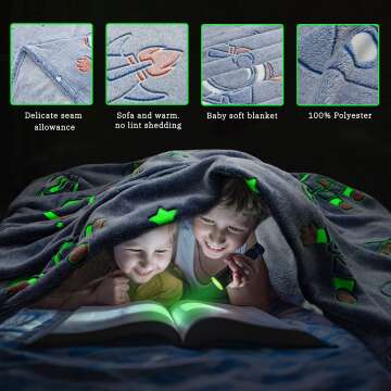 Cozy Glow in the Dark Blanket for Kids