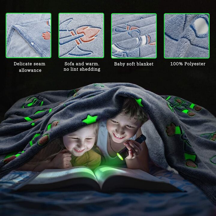 Cozy Glow in the Dark Blanket for Kids