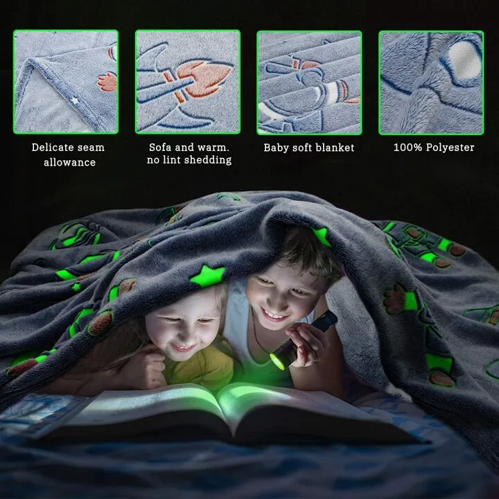 Cozy Glow in the Dark Blanket for Kids