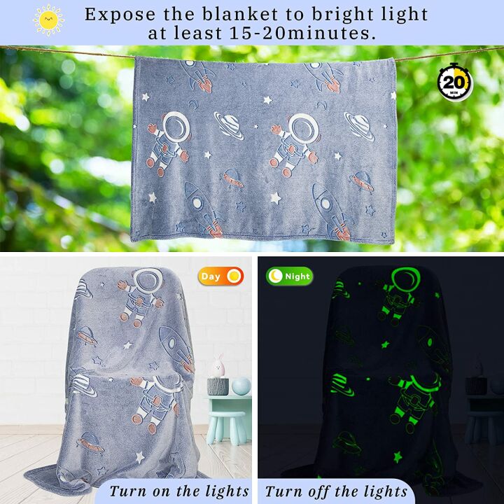Cozy Glow in the Dark Blanket for Kids