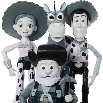Mattel Disney Pixar Toy Story Black & White Action Figures Set