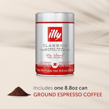 Illy Classico Espresso Ground Coffee - 100% Arabica