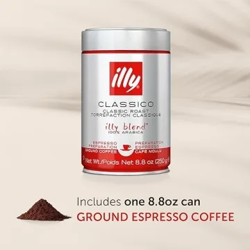 Illy Classico Espresso Ground Coffee - 100% Arabica