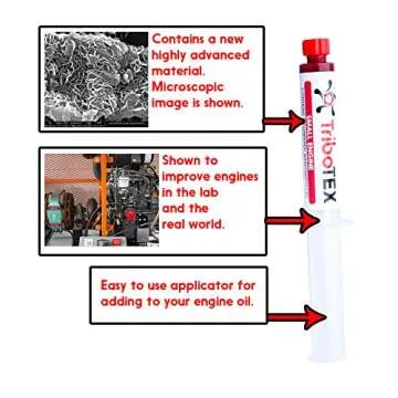 TriboTEX Small Oil Additive Engine Treatment: Add to Engine Oil - Makes High Mileage Engines Like New with a Synthetic Material (Treats One Motorcycle, Lawn Mower, Generator) 4 & 2 Stroke