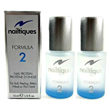 Nailtiques Nail Protein Formula 2 - 2 x 0.5 Ounce Bottles for Strong Nails