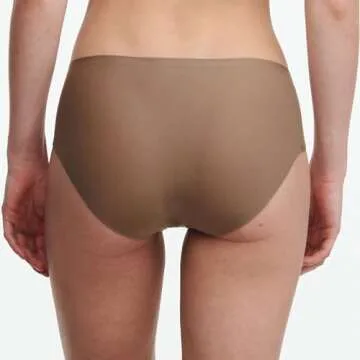 Chantelle womens Soft Stretch One Size Seamless Hipster Panties, Black, Nude, Hazelnut 5pk, One Size US