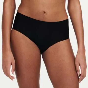 Chantelle womens Soft Stretch One Size Seamless Hipster Panties, Black, Nude, Hazelnut 5pk, One Size US