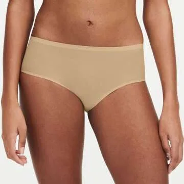Chantelle womens Soft Stretch One Size Seamless Hipster Panties, Black, Nude, Hazelnut 5pk, One Size US