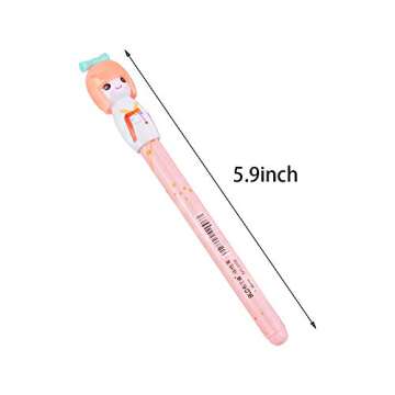 VANVENE 12pcs/lot Small Fresh Japanese Doll colored gel pens for writing cartoon 0.38mm black ink ro...