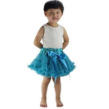 Wennikids Little Girl's Dance Chiffon Pettiskirts Tutu Assorted Size and Color Small Teal